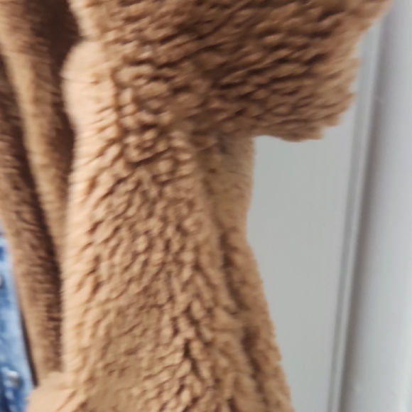 Blank NYC Tan and Denim Puffer Jacket - Picture 8 of 9